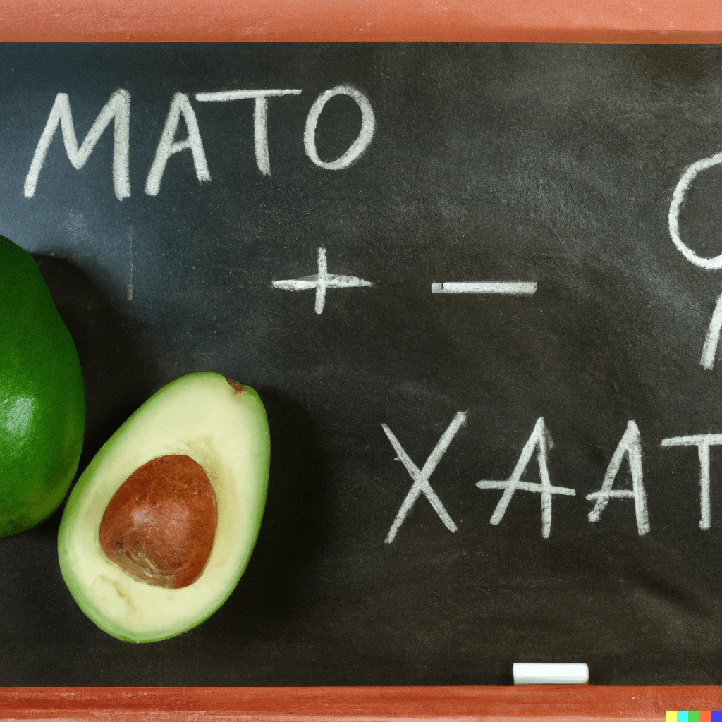 Image of mathAvocados generated by DALLE:2