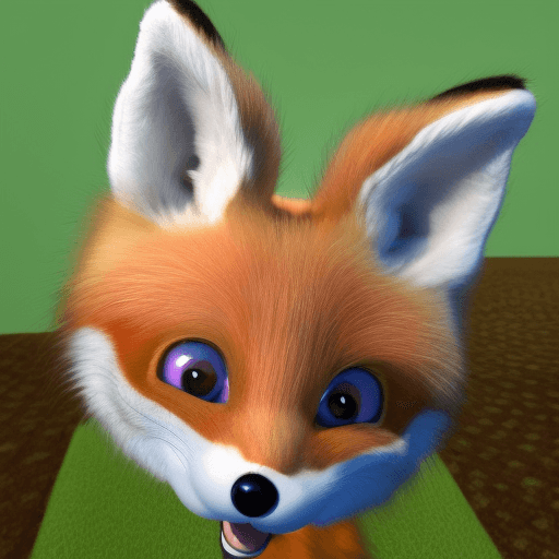 Image of fox generated by Stable Diffusion